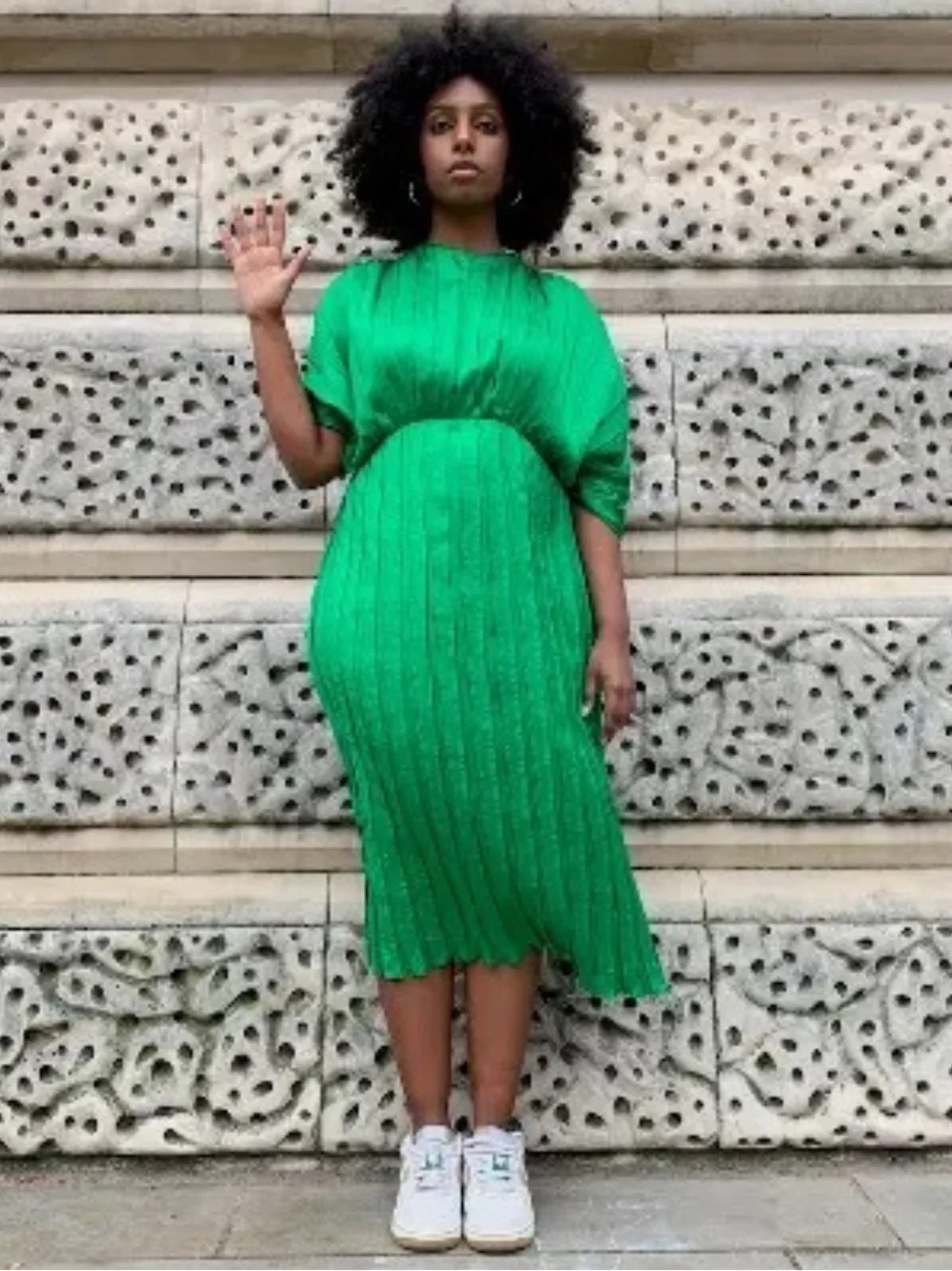 Zara RARE Infamous Green Dress Size Medium - Picture 5 of 16